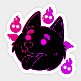 Retro Ghost Dog Sticker